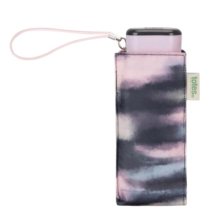 totes® Compact Flat Striped Clouds Print Umbrella ( 5 Section ) Extra Image 2